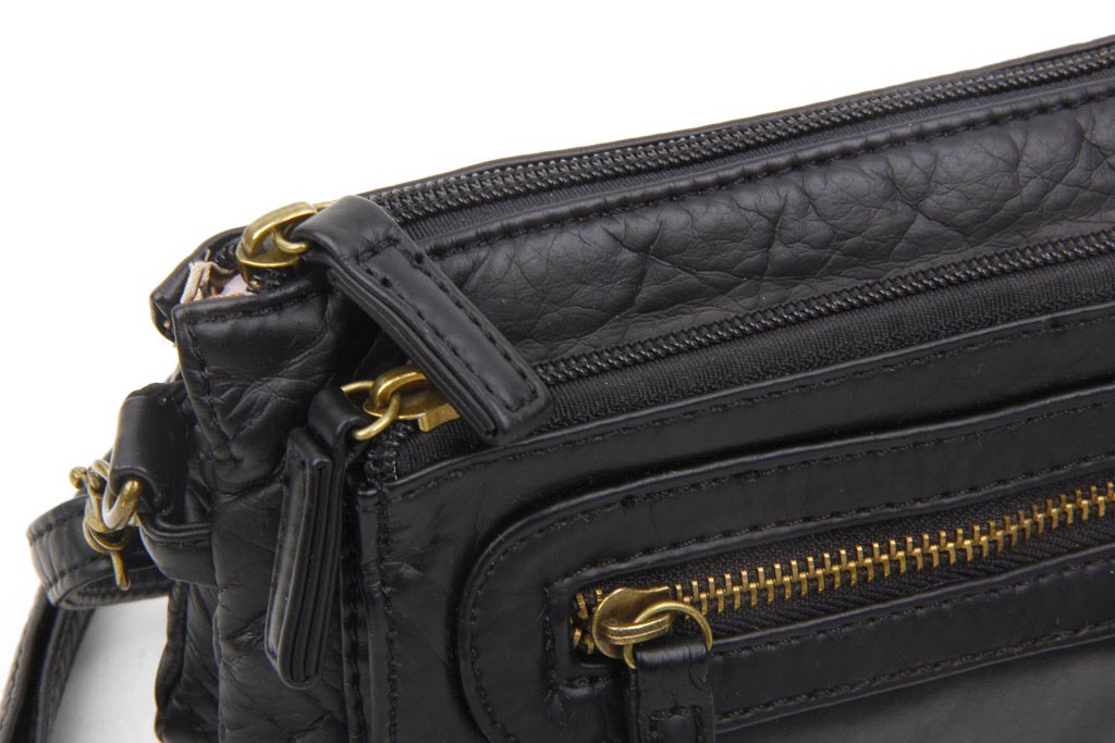 Anita Three Way Crossbody Wristlet Black