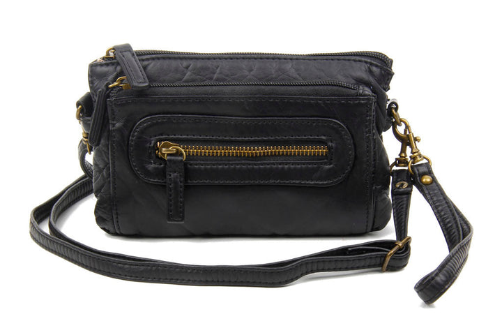 Anita Three Way Crossbody Wristlet Black