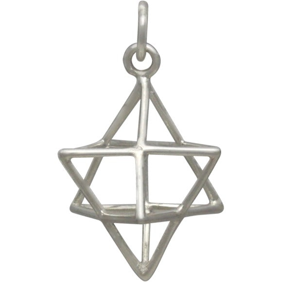 Sterling Silver Wire Merkaba Pendant