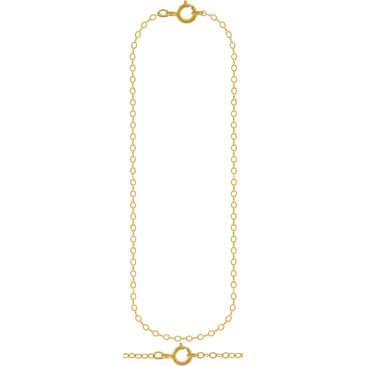 14K Gold Filled Chain - 16 Inch Delicate Cable Cha