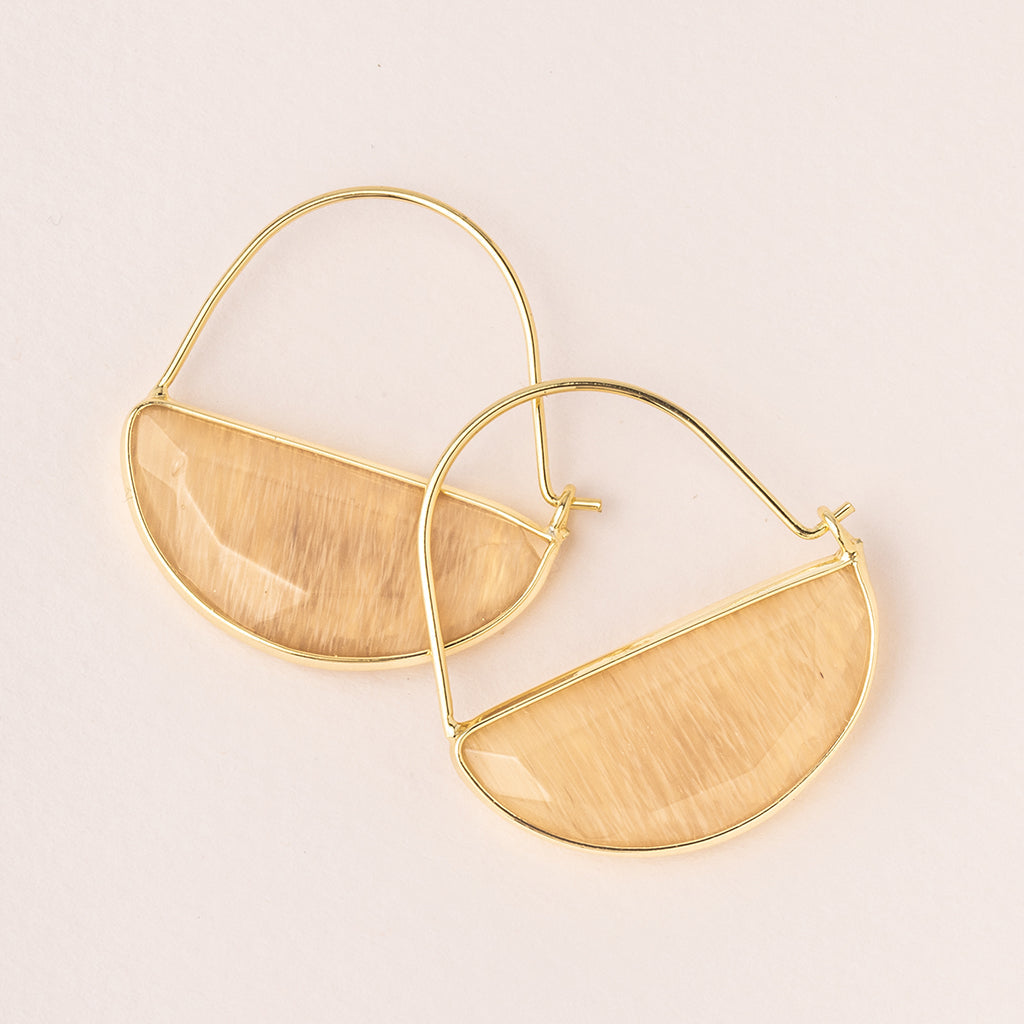 Hoop Earring Citrine/Gold