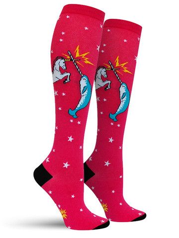 Unicorn vs Narwhal Knee High