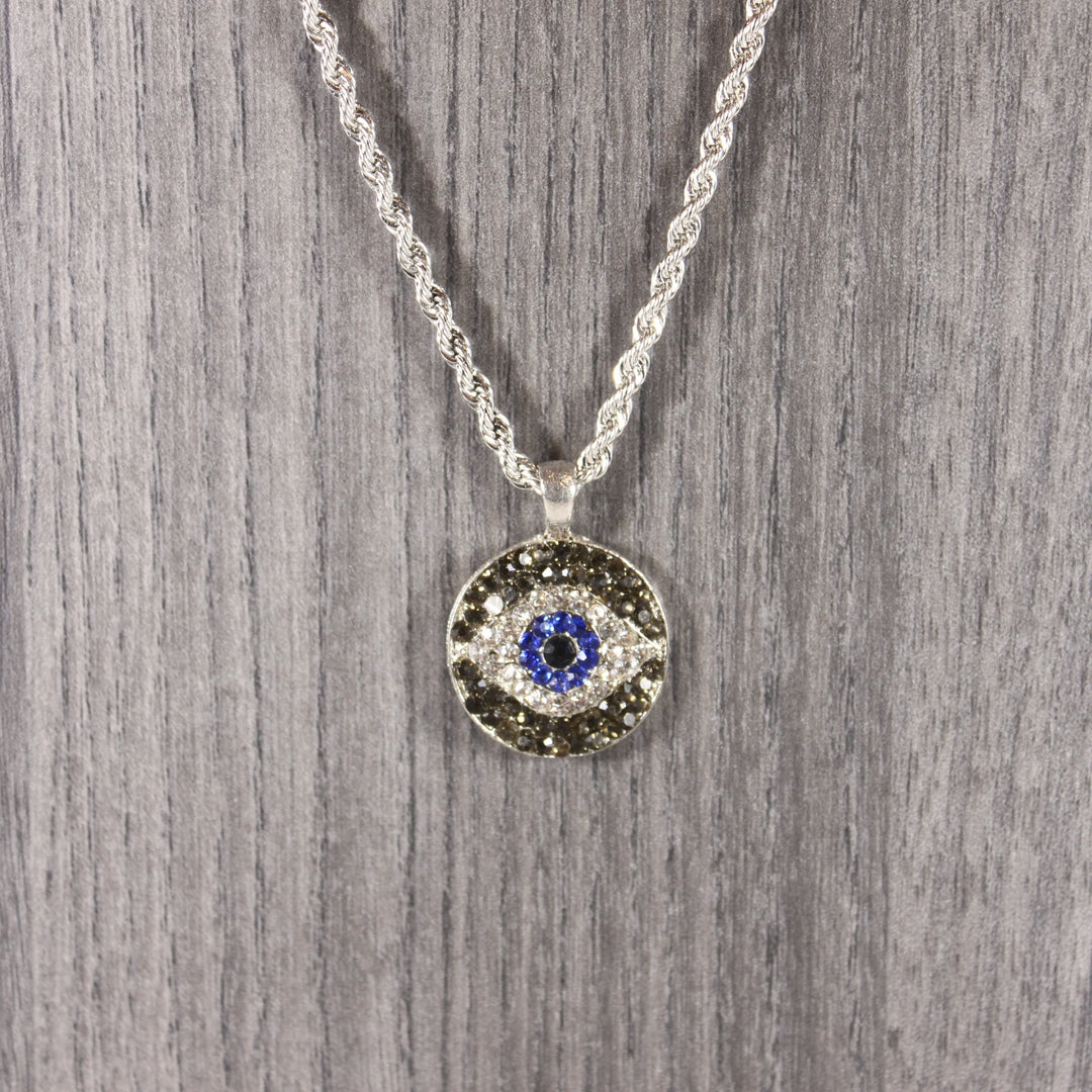 Crystal Eye Pendant Necklace