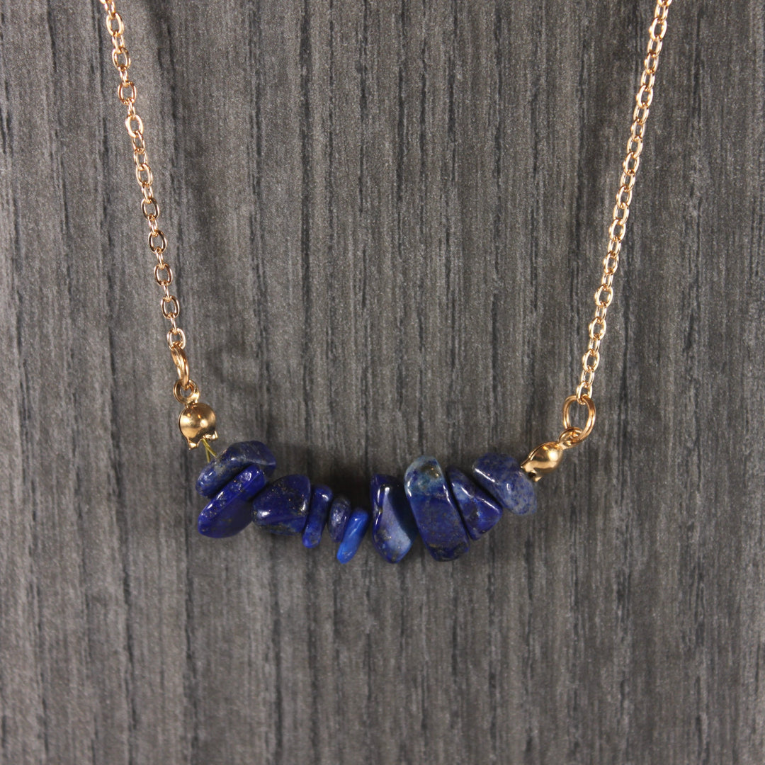 Lapis Chip Necklace