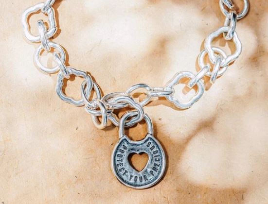 protect your precious heart lock pendant