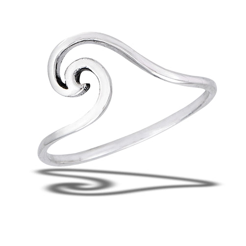 Sterling Silver Crashing Wave Ring - Across The Way