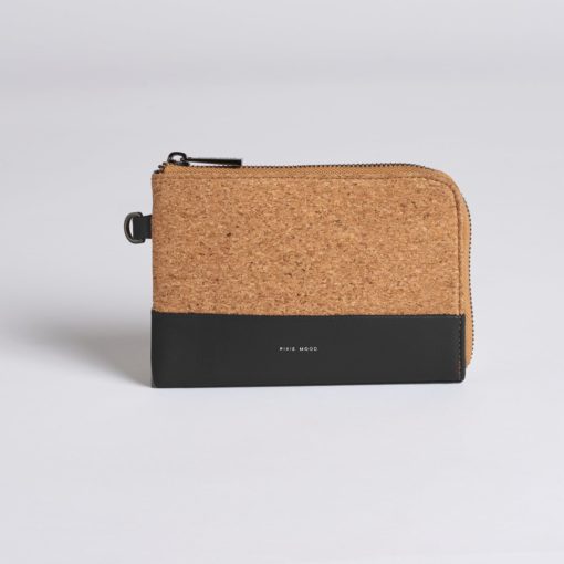 Cameron Cork Wristlet - Black w Cork - Across The Way