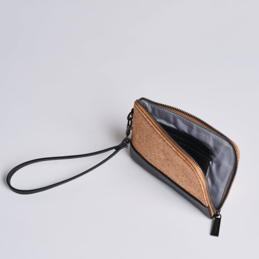 Cameron Cork Wristlet - Midnight w Cork - Across The Way