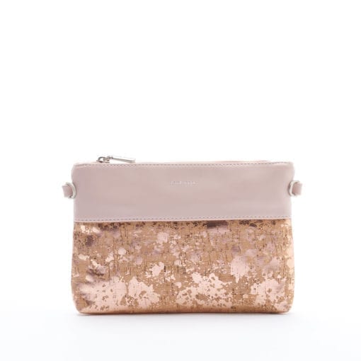 Nicole Pouch Small - Rose Metallic / Cork - Across The Way